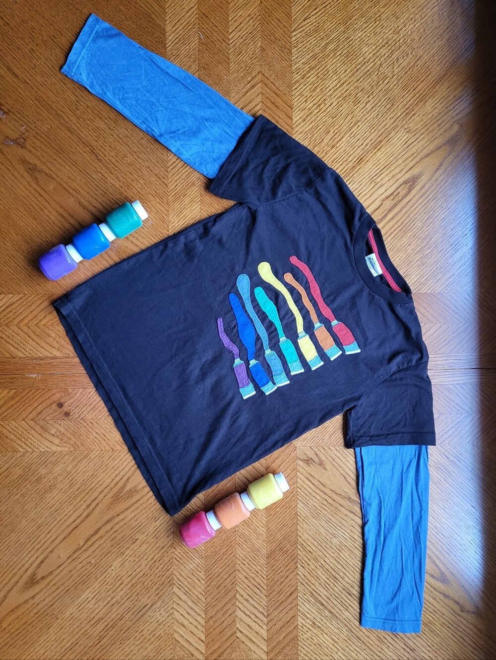 Mini Boden paintbrush Tee - Picture 6 of 8